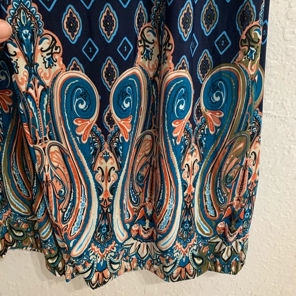 Bijorca Pocket Palazzo Pants Blue Paisley Print - Picture 3 of 6